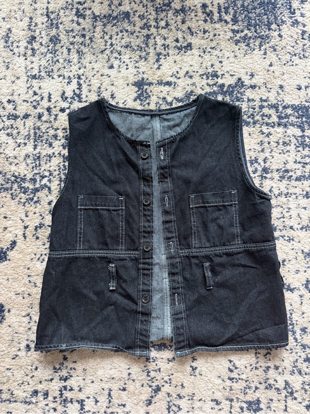 Women’s Dark Blue Denim Vest